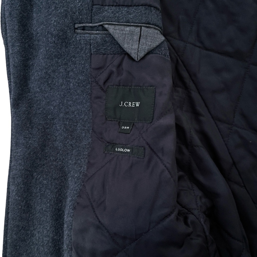 J Crew Ludlow Wool Cashmere Coat, Heather Blue, Thinsulate Lined, 39R - Picture 7 of 9